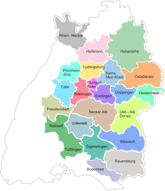 Karte Kreisverbände